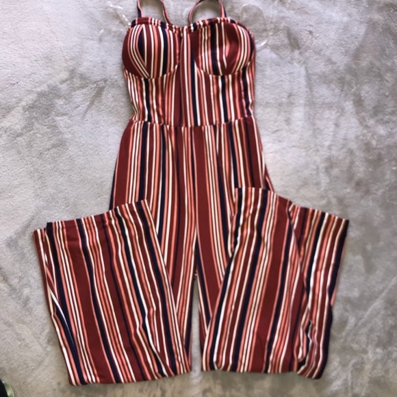 Colorful Stripped Jumpsuit - Picture 3 of 4